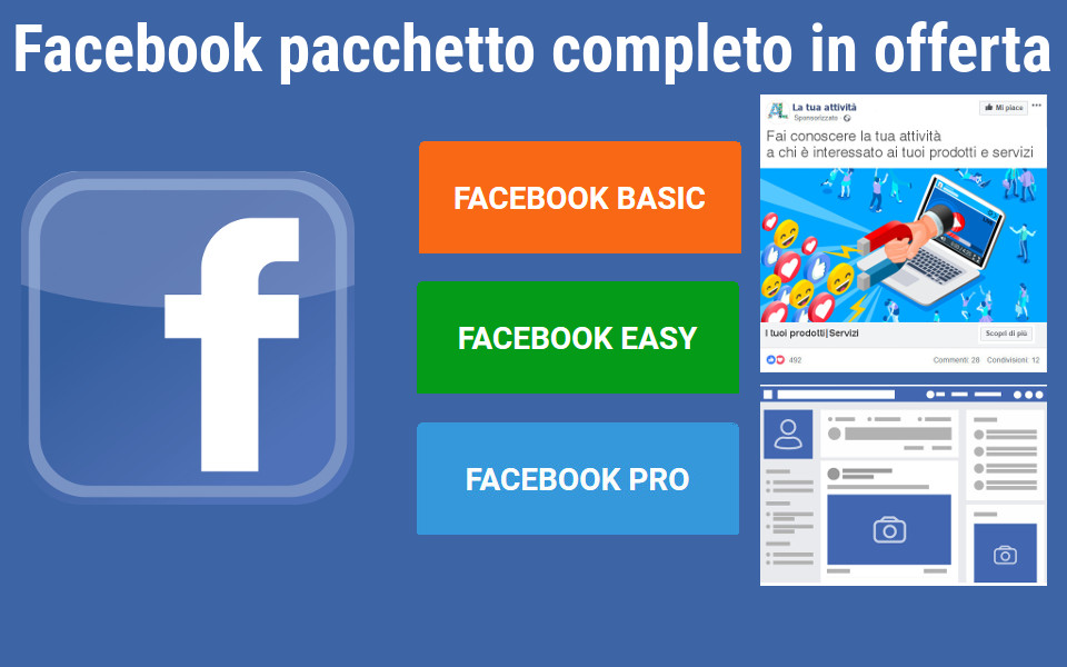 Pacchetto Facebook, più adatto alla tua attività-Padova